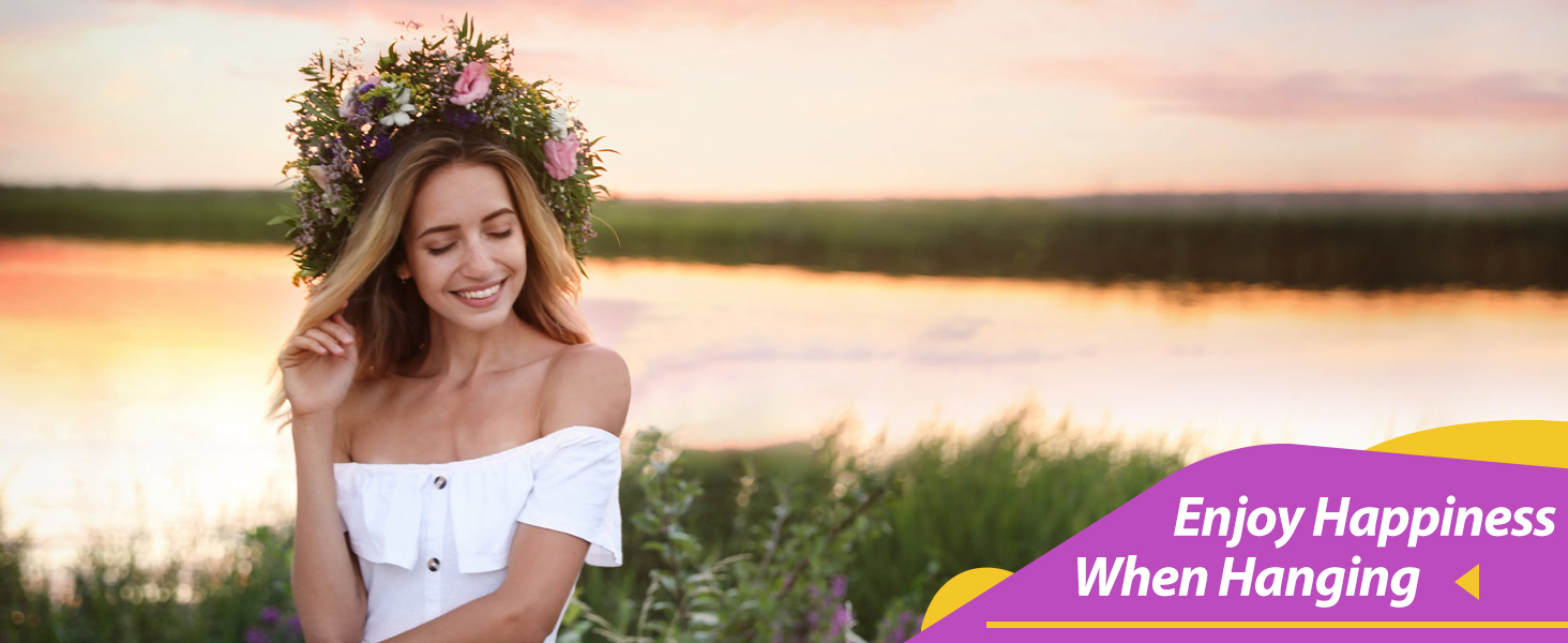 Patio Watcher Hammock Chair Hanging Macrame Swing with