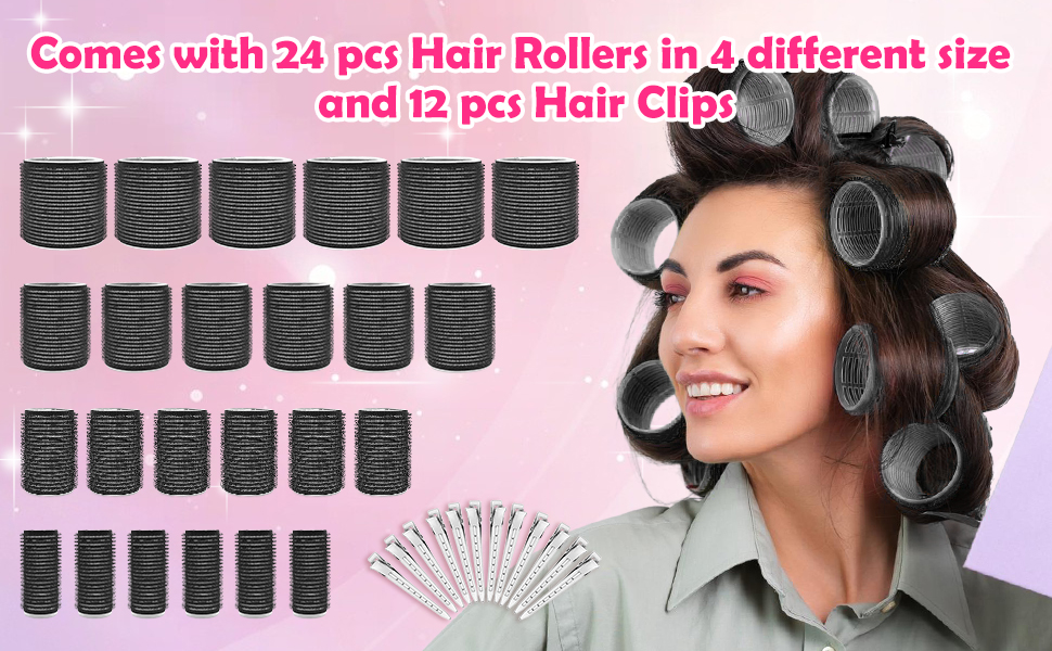 Krulspelden, krulspelden, grote krullen, haarrollers, krullers, korte haarkrullers, groot