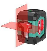 HYCHIKA Laser Level, 360°Self Leveling Lazer Leveler Tool, Red Cross Line Laser for Construction ...