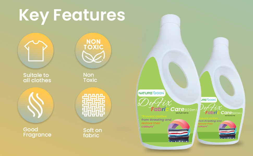 Naturegoon Fabric Colour Fixer Liquid for Clothes (450 ml) Cloth Care