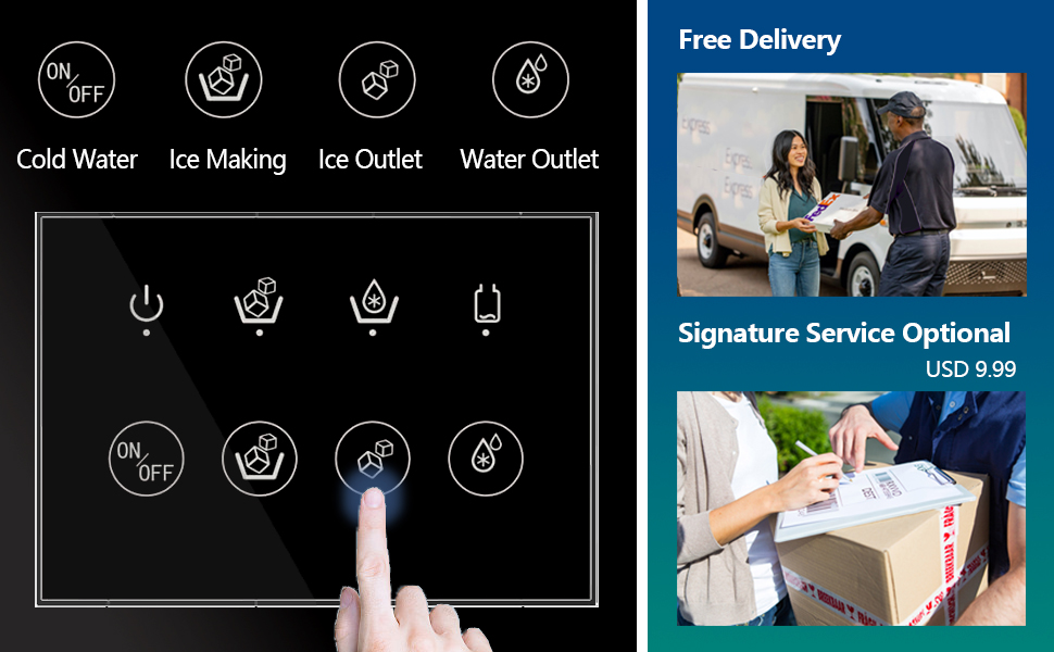 SOOPYK Bottom Loading Water Dispenser Cooler with Ice Maker