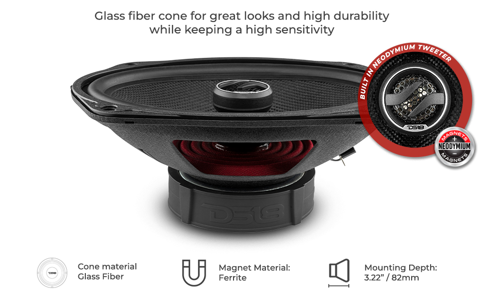 Amazon.com: DS18 ZXI-694 6x9 Car Audio Coaxial Speaker with