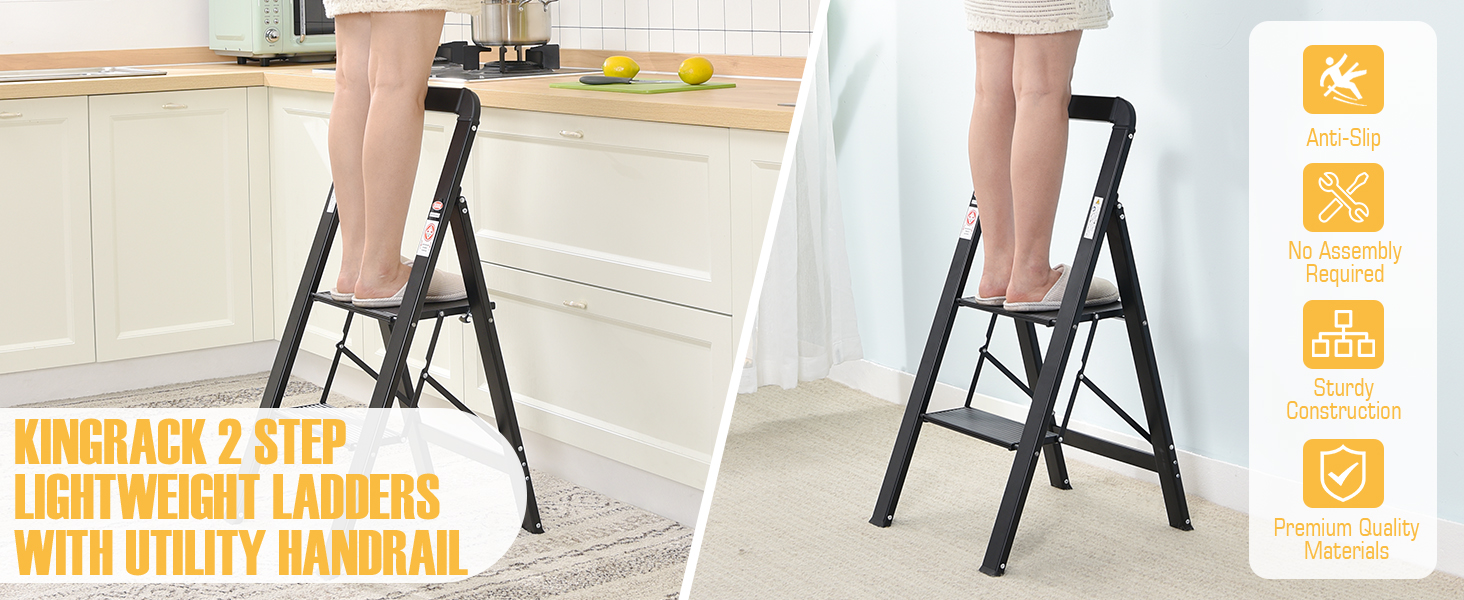 KINGRACK 2 Step Lightweight Ladders