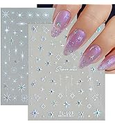 5D Self-Adhesive Glitter Diamond Stars Nail Art Stickers Sparkling Rhinestone Crystal Stars Luxur...