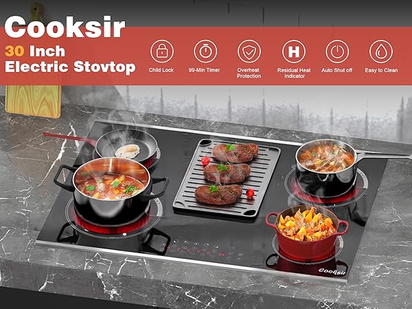 30 inch electric cooktop