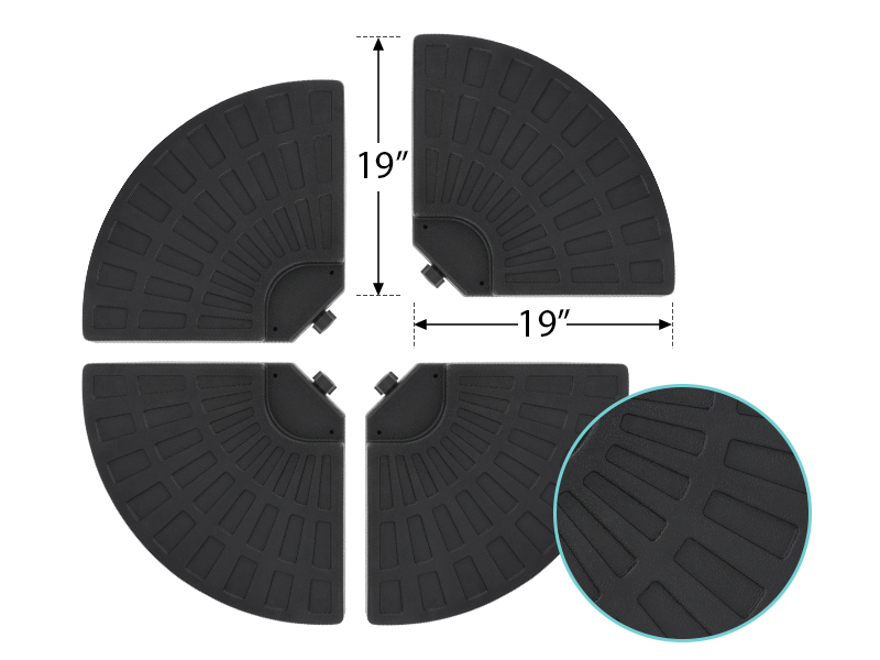 Verano Garden 4Pieces Cantilever Offset Umbrella Base