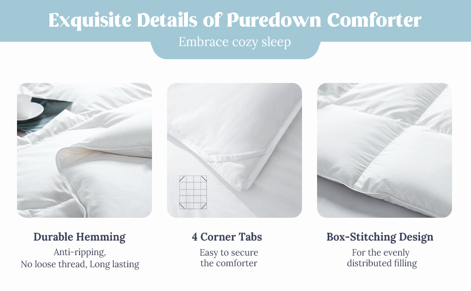puredown® Lightweight Goose Feather Down Comforter Full