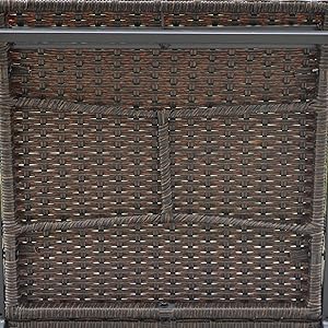 PHIVILLA Patio Dining Chairs Set Of 2, High-Back Outdoor Wicker Rattan Chairs With Oversized Seat, Metal Frame All-Weather Conversation Set For Patio, Backyard, Garden And Poolside, Multibrown 13 001