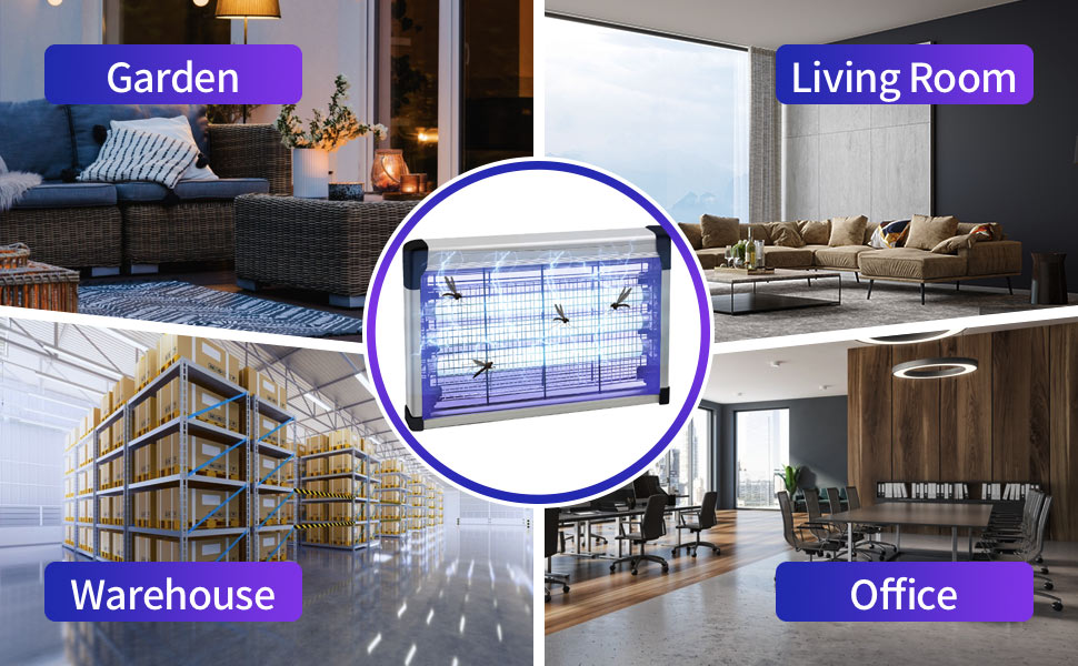 Gdsode Electronic Fly Killer, Electric Insect Killer Indoor With 3 UVA tubes, Mosquito Zapper