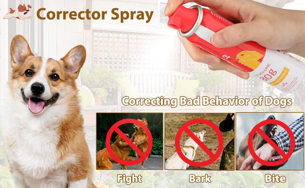 Spray Corrector Dog Trainer, 80ml 2 Pack Corrector Spray