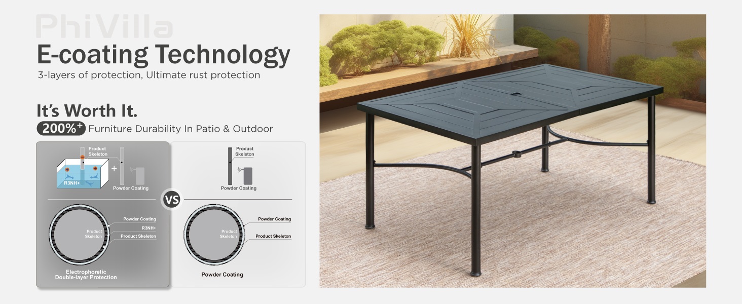 PHI VILLA Patio Dining Table