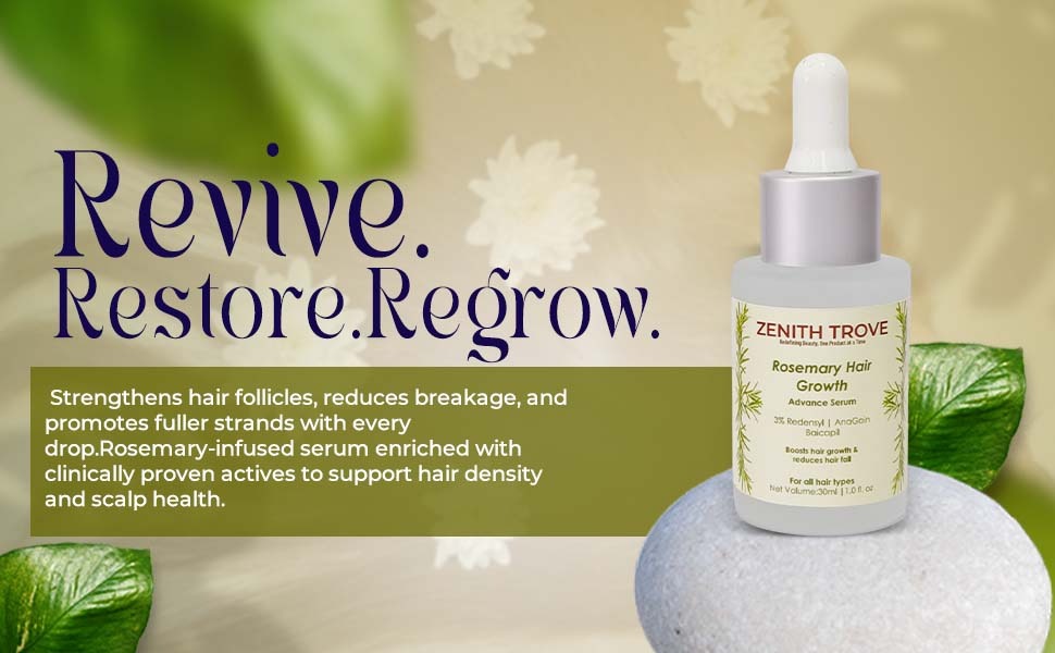 Zenith Trove Rosemary Hair Growth Serum with 3% Redensyl