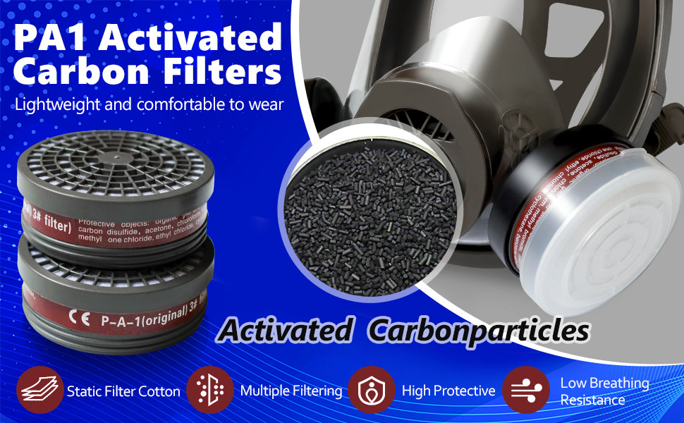 GZYZAMZ 6800 Gas Mask with Filters Set + Full Face