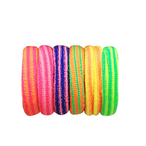 100Pcs Baby Hair Ties-6 Colors Striped Style