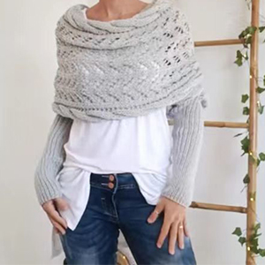 Multifunctional Scarf with Sleeves