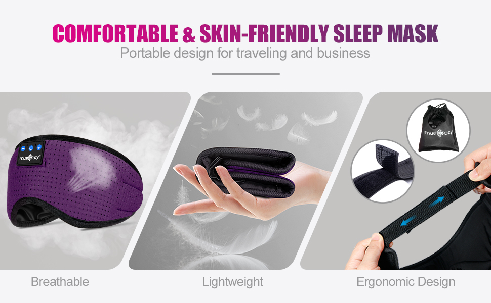 bluetooth sleep headphones sleeping earbuds eye music mask headband cool tech gadgets holiday gift