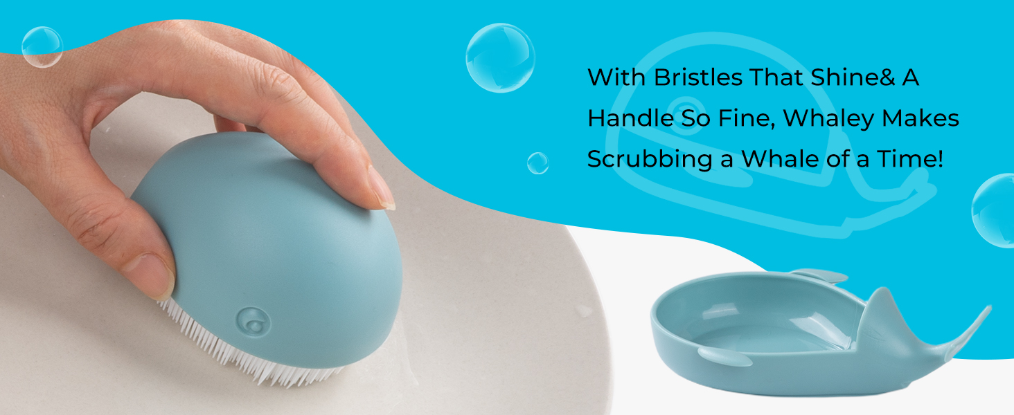 Whale dish brush