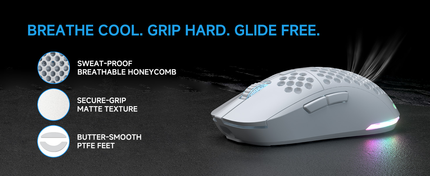 honycomb mouse - matte white