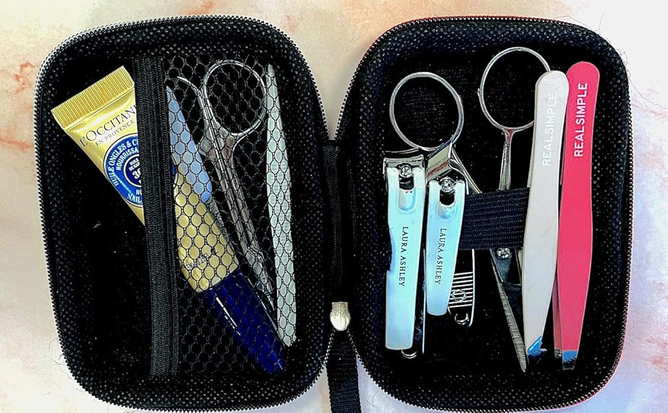 Mini Case for Manicure Set,Small Hard Travel Pouch for Nail Care Tools, Unisex Case for Pedicure Kit