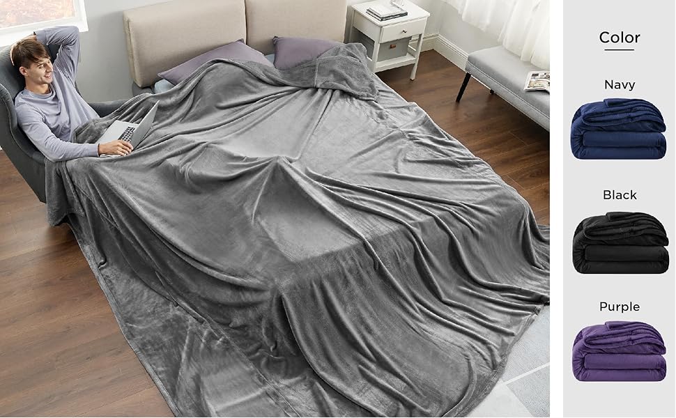 Bedsure Oversized Fleece Blanket 120x120 Soft Cozy Extra