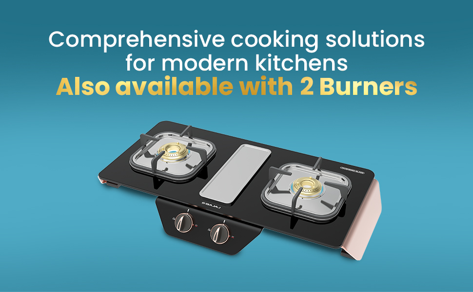Bajaj Gf8 Frameless Glasstop Gas Stove, 3 Burner with 1 Jumbo Burner