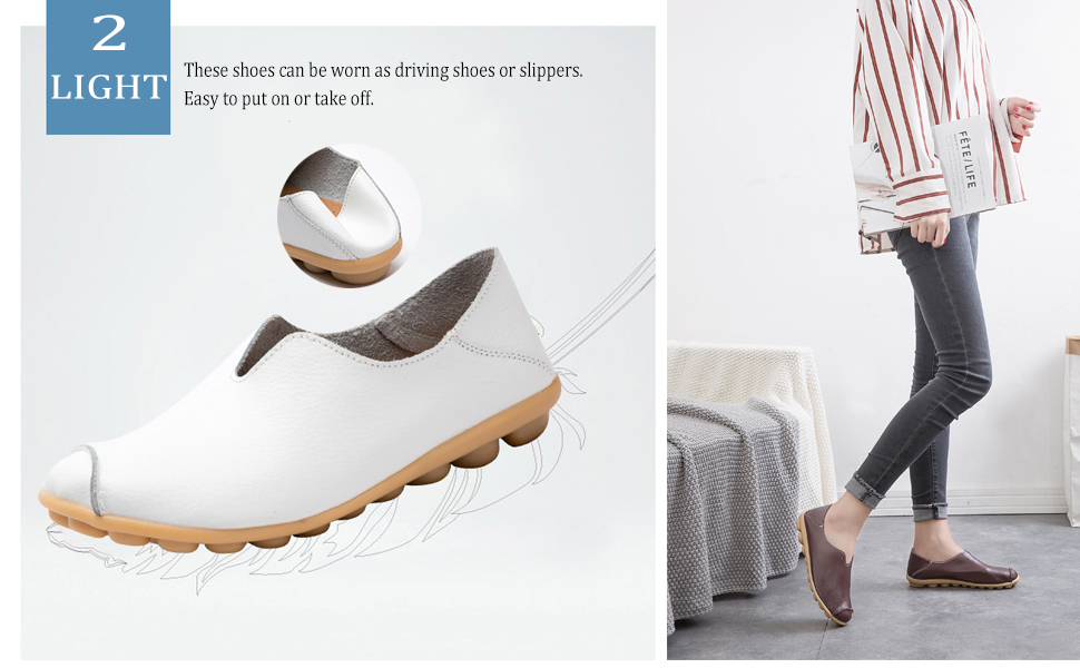 Women's Loafers Moccasins Soft Slip on Flat Boat Driving Shoes 18 Women's Loafers Moccasins Boat Shoes Slip On Driving Shoes Non-Slip Flat