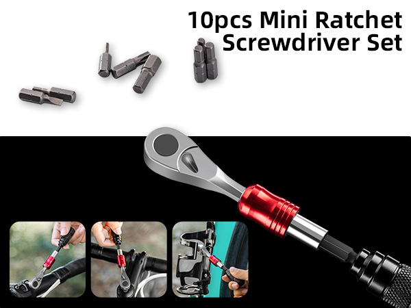 あ〜ぼ☆ ROCKBROS 1/4-Inch Ratchet Socket Wrench Set, 2.5-8mm Allen