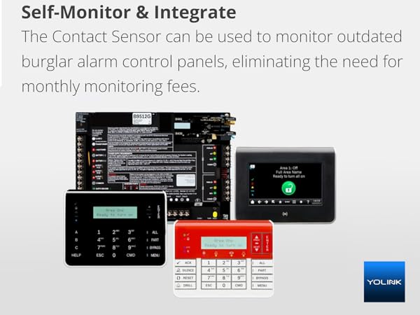 burglar alarm panel monitoring and integration contact sensor