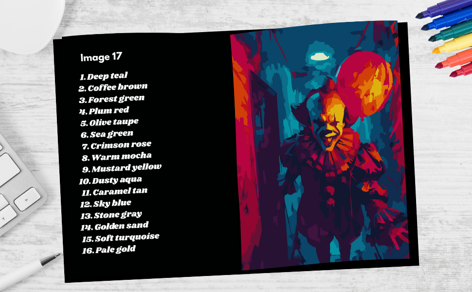 Amazon.com: Horror Color By Numbers For Adults, Horror Coloring Book ...