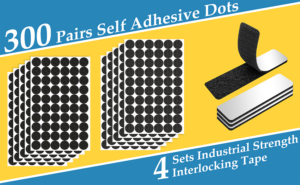 Self Adhesive Dots, Strong Adhesive 600pcs (300 Pairs) 0.59