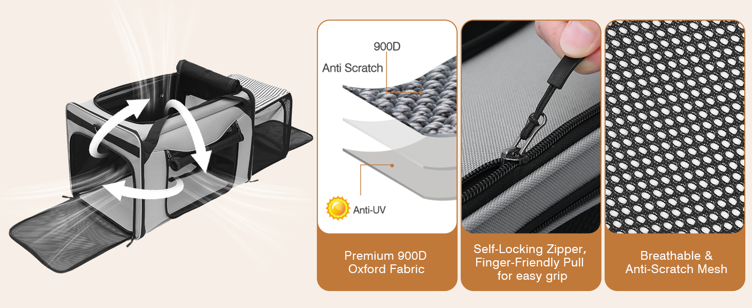 breathable cat carrier