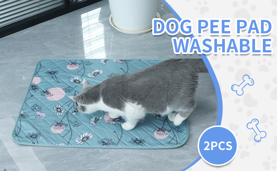 IEUUMLER Washable Pee Pads for Dogs, 2 Pack NonSlip