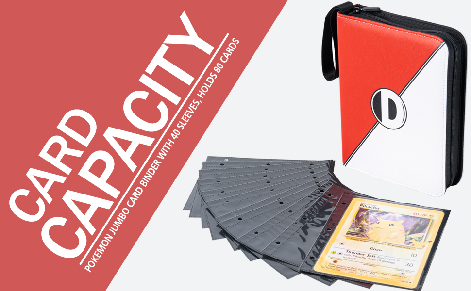 D DACCKIT Binder Compatible with Pokemon Jumbo Cards, Holds