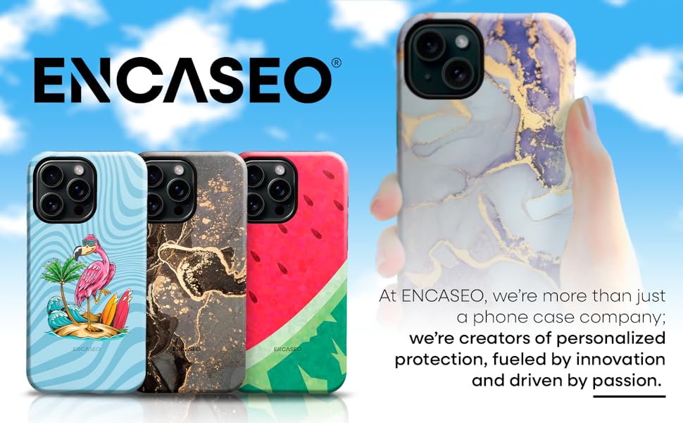 ENCASEO Hybrid Tough Case Compatible with iPhone 16 Pro Max
