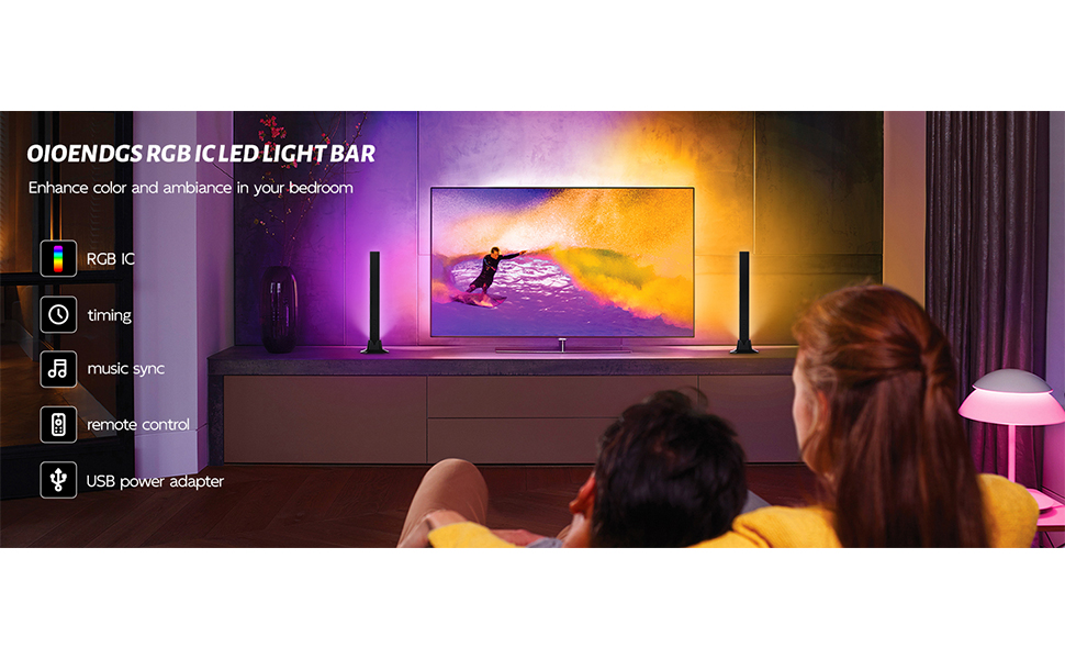 rgb led lights bar-music sync desk light-gaming for room outdoor strip bedroom lighting gaming