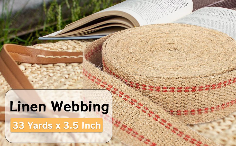 3.5 Inch 33 Yard Furniture bing,Chair bing Straps Linen Ribbon