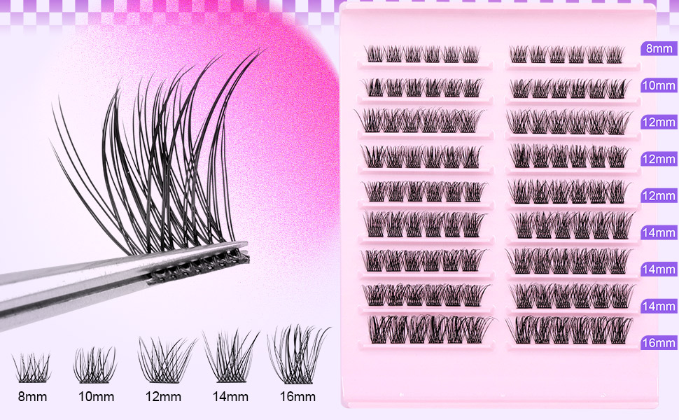 Wispy Cluster Lashes Natural Individual Eyelashes Kit