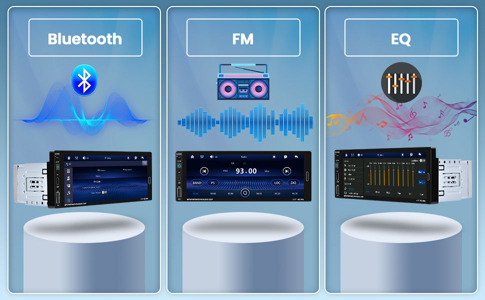 single din touchscreen with fm