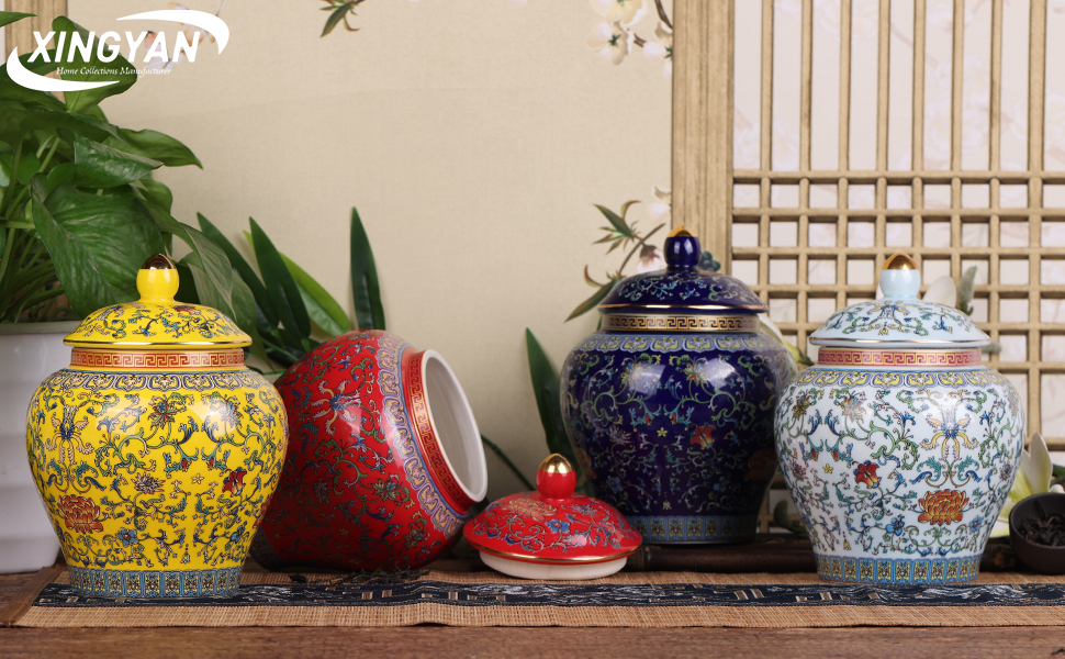 Exquisite Enamel Ginger JarHandcrafted Yuan Dynasty