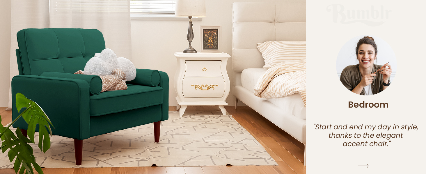 With its durable cone-shaped wooden legs, this spacious armchair suits any room in the home.