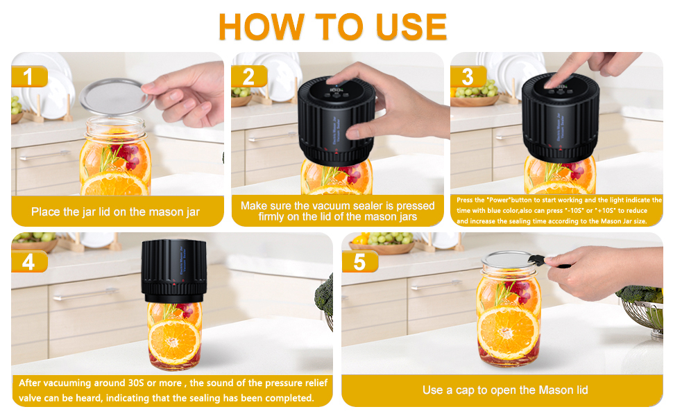 MASON JAR VACUUM SEALER  FOODSAVER