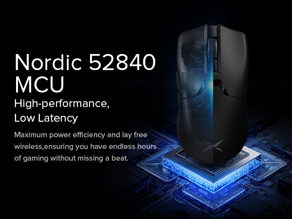 Nordic 52840 MCU for low latency and high performance