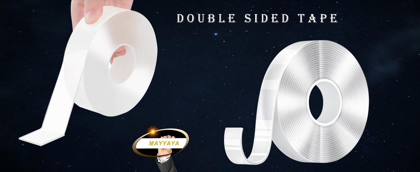 Double Sided Tape Heavy Duty, Multipurpose Nano Clear