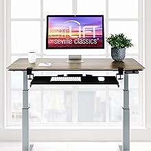 seville classics certified home office business desk desks airlift keyboard tray quality