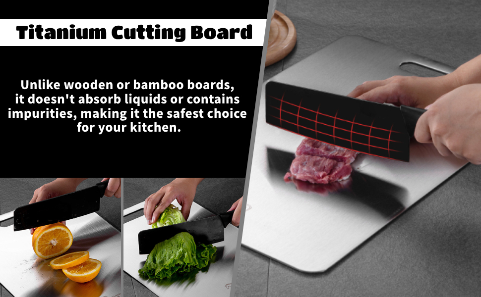 Amazon.com: Titanium Cutting Board, 100% Pure Titanium Cutting Boards - Will Titanium Cutting Boards Dull Knives