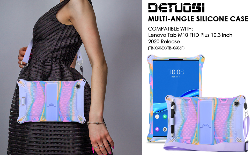 DETUOSI Silicone Case for Lenovo Tab M10 FHD Plus 10.3