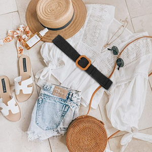 plus size braided casual straw belts