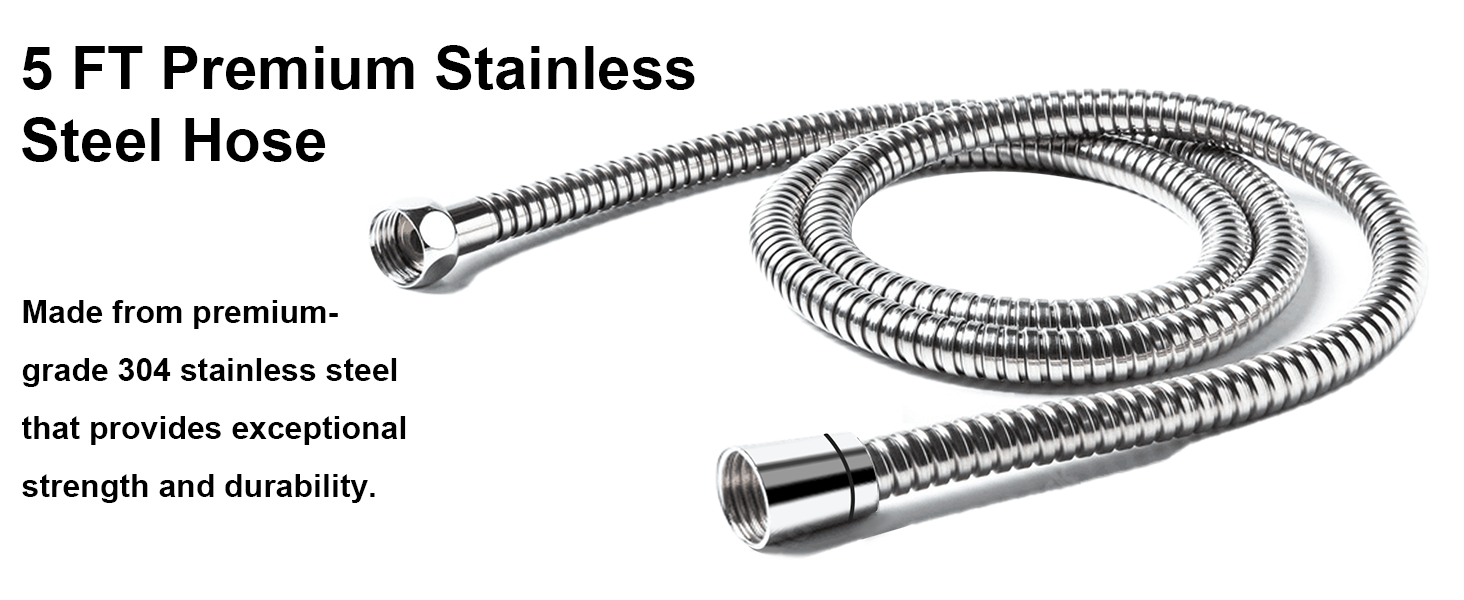 LUXEAR 10mode Handheld Shower Head with Hose, High Pressure Showerhead