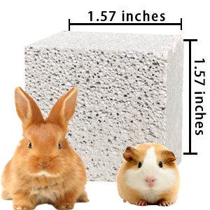 kathson Hamster Lava Blocks,Rabbit Grinding Teeth Toys,Natural Mineral Calcium Stone Chews Toy