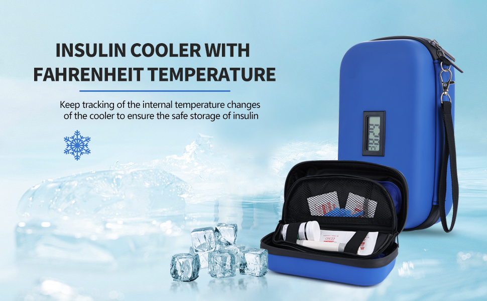 Borsa Termica Per Insulina Con 3 Bustine Refrigeranti - Approvata EASA, Design Mimetico, Isolamento Multistrato